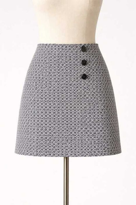 Czarno biała spódnica ołówkowa Esprit geometryczny wzór elegancka 40 L