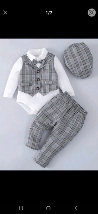 Garniturek chłopięcy dla niemowlaka rozm. 6-9 miesięcy
