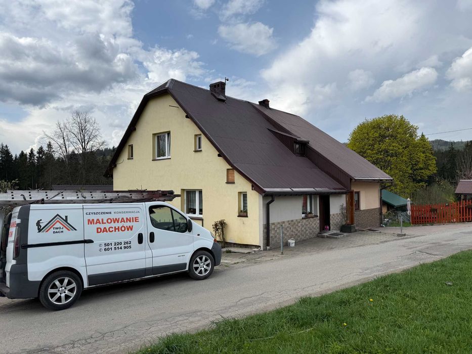 Malowanie dachów, czyszczenie dachówki, malowanie dachów z blachy