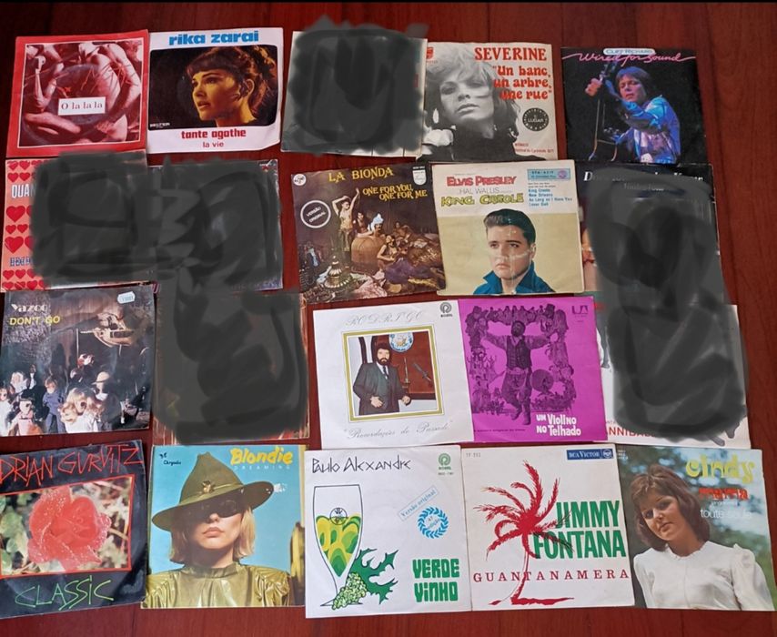 Discos de vinil singles vários temas