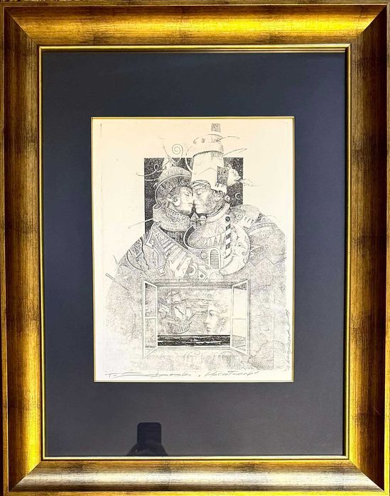 Tomasz Sętowski - Grafika / Akwaforta / POCAŁUNEK