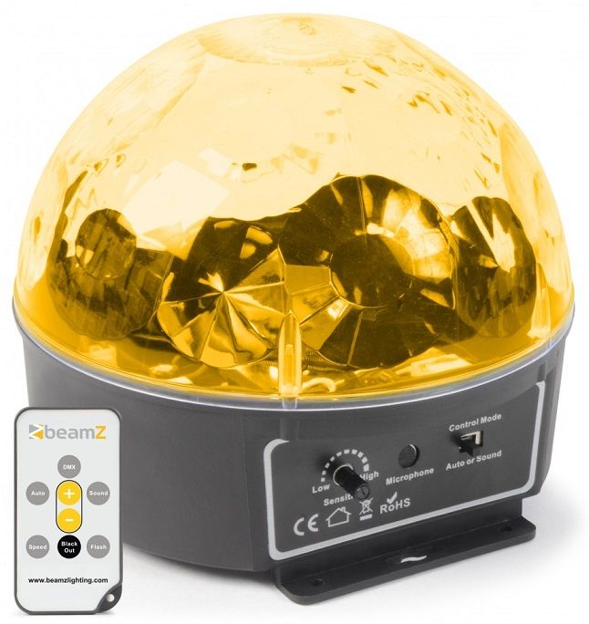 Projector de Efeito LED 6x 3W RGBAWP c/ Comando (MINI STAR BALL) - bea
