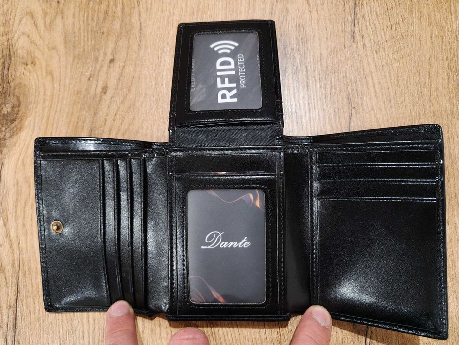 Portfel skórzany w stylu vintage z ochroną RFID