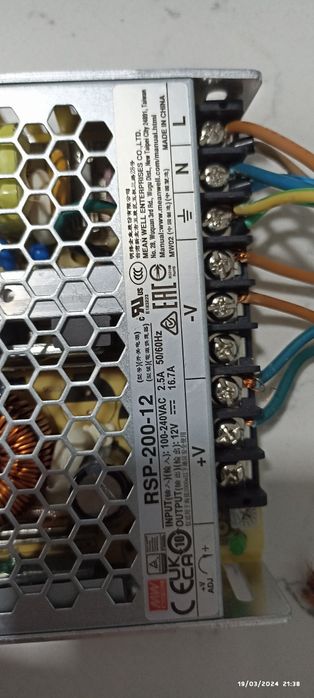 #Fonte 12v 100w Meanwell RSP-200-12.
Como nova.64586293836035120