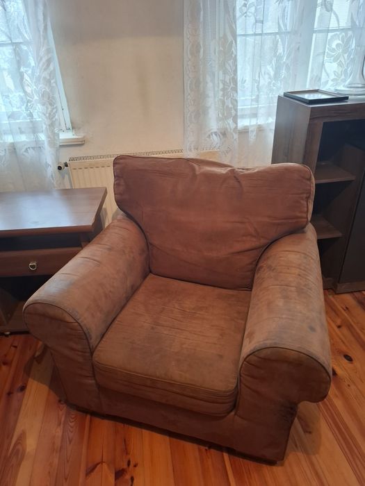 Wersalka i fotel, z funkcją spania, wygodna sofa, kanapa