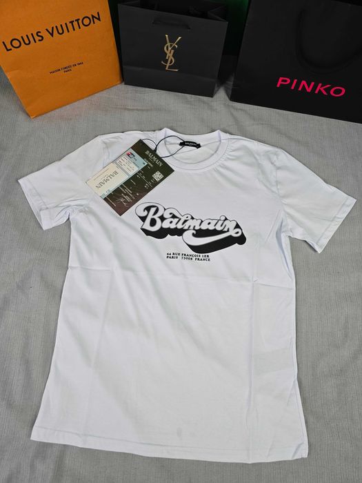 Koszulka męska tshirt Balmain kolory krótki rękaw premium M-XXXL