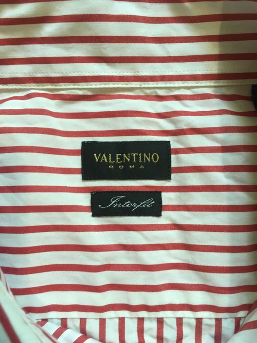Оригинальная мужская рубашка Valentino Roma (размер 42 / l) в полоску