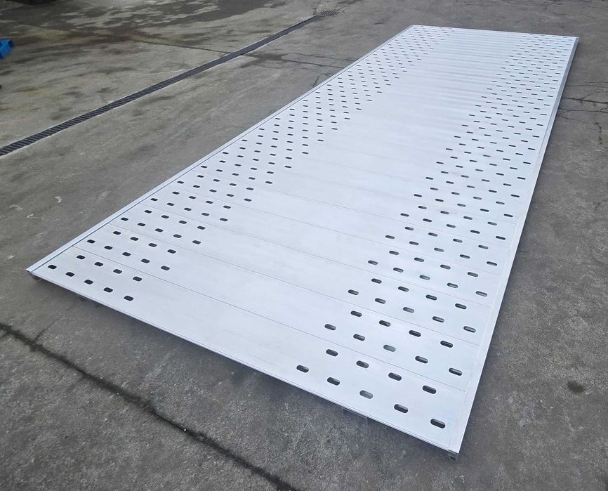 Platforma ALU 5300x2100mm deski + obrzeże Laweta Najazd Cert. VDI 2700