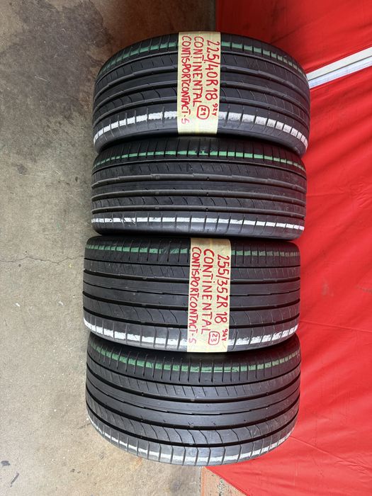 Pneus 225/40/18 + 255/35/18 Continental impecaveis