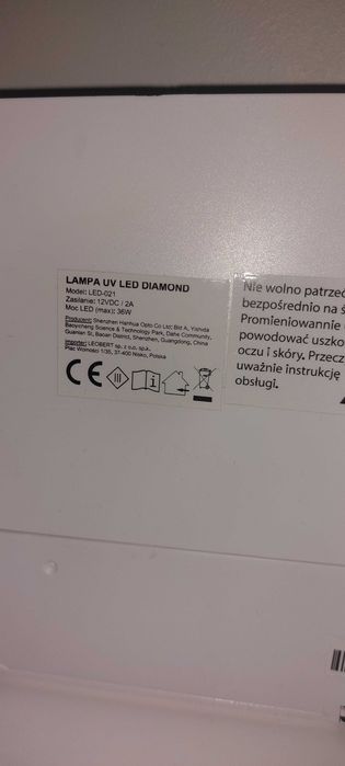 Lampa UV/LED 36W biała typ diamond