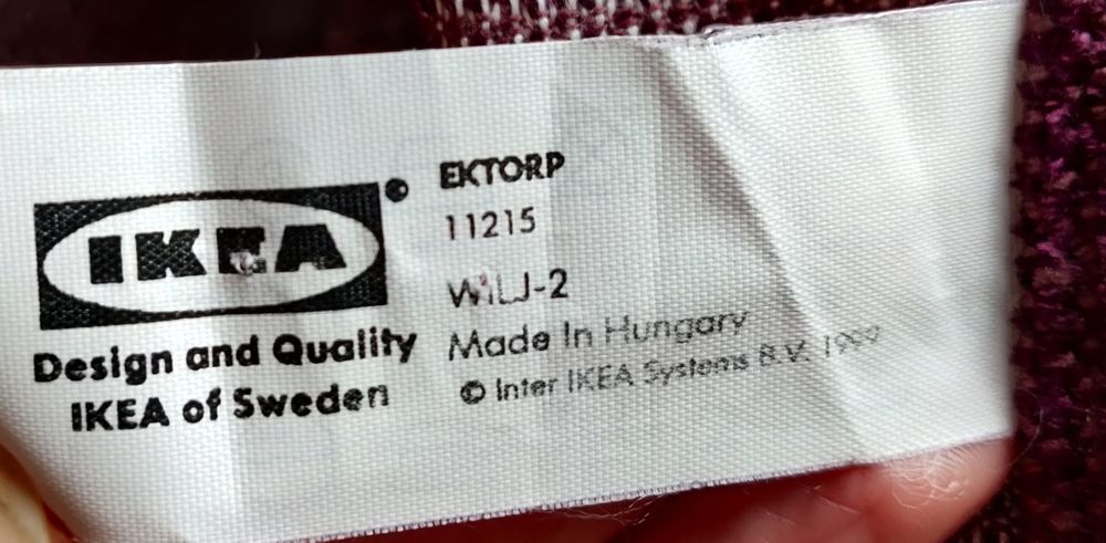 IKEA 2 poszewki dekoracyjne Extorp 35x68 fiolet plecionka