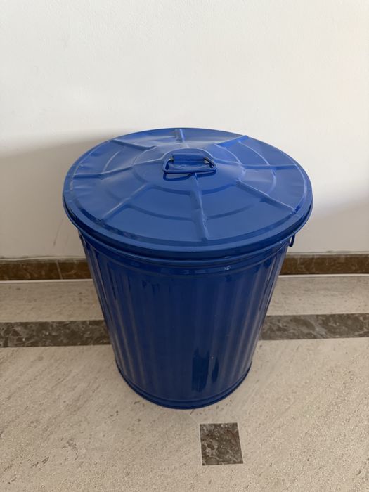 Cesto de lixo / roupa suja em metal da Habitat - VINTAGE