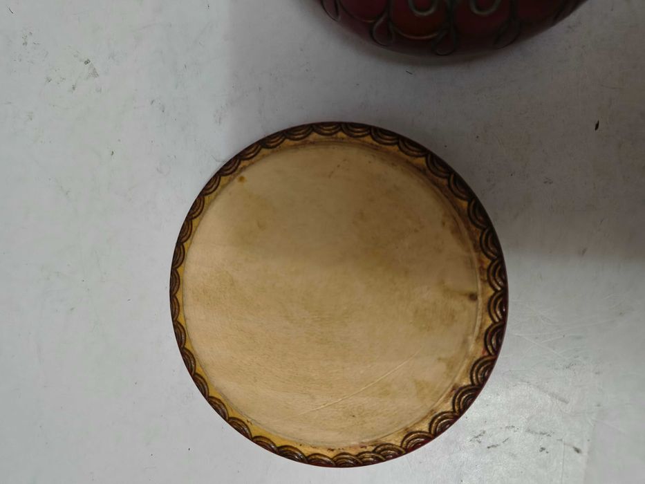 Szkatułka drewniana ciemno czerwona