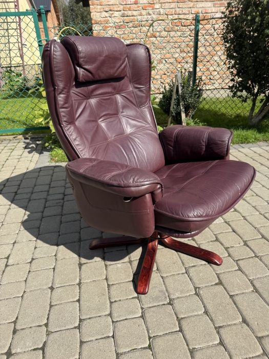 Крісло реклайнер шкіряне (00124) крісло релакс