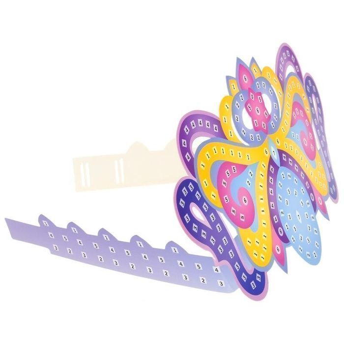 Kreatywna Wyklejanka Numerowa Tiara Korona Mozaika