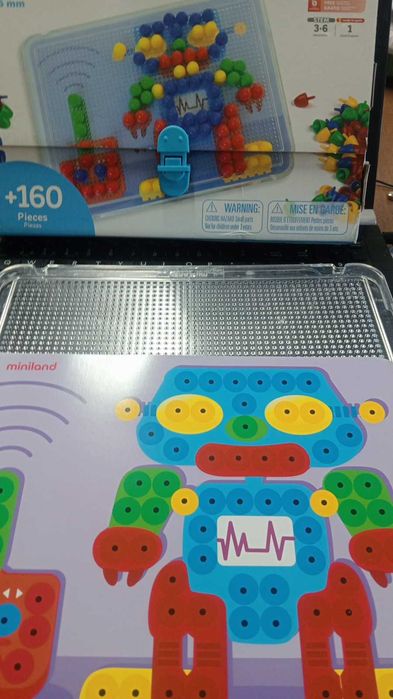 Jogo Educativo Miniland Pegs 15mm +160 Pinos