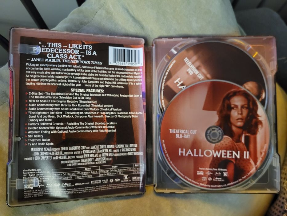 Halloween II Bluray Steelbook Scream Factory