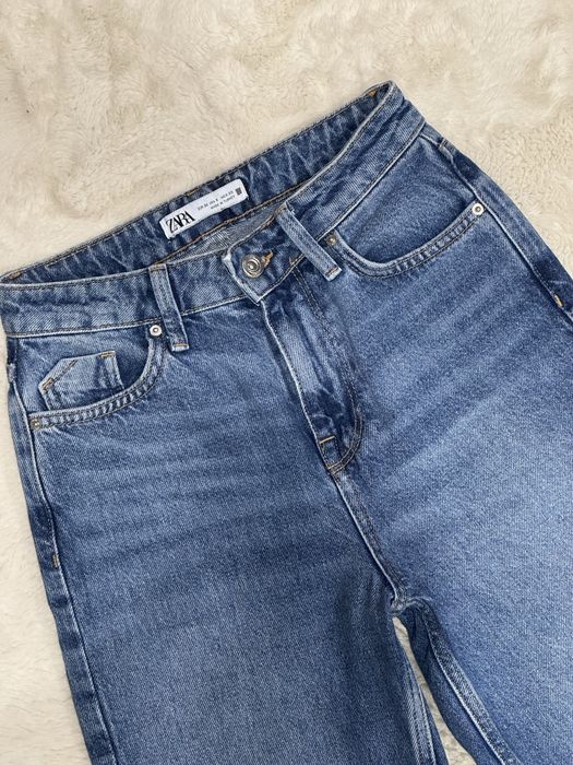 Прямі сині джинси zara 32 розмір