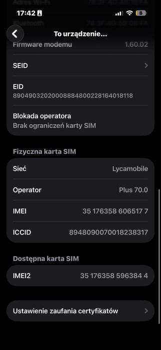 Iphone 17 pro 256 GB 97% bateria