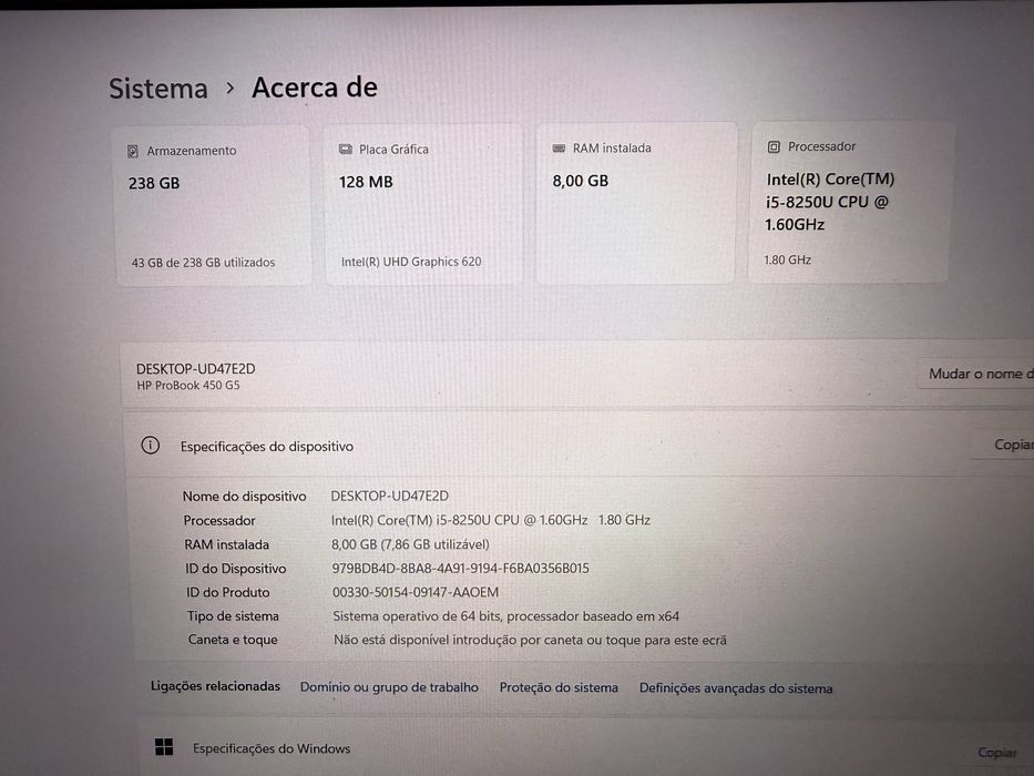 Portatil HP Probook 450 G5 i5