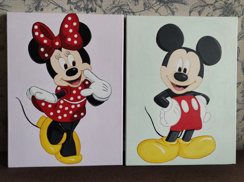 Картини акрилом Міні та Мікі Маус