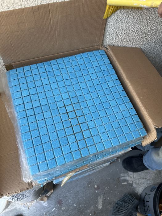 Mosaico de Vidro Piscina Piscinagres Azul – Novo