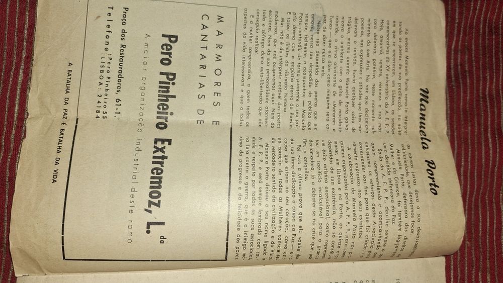 Revistas raras Boletim Associação Feminina Portuguesa 1947