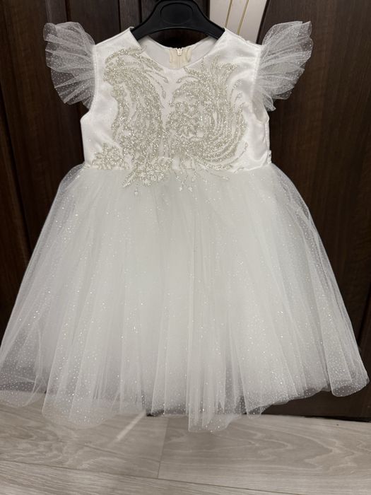 Сніжинка плаття біле білосніжне сукня біленька 2-4 роки