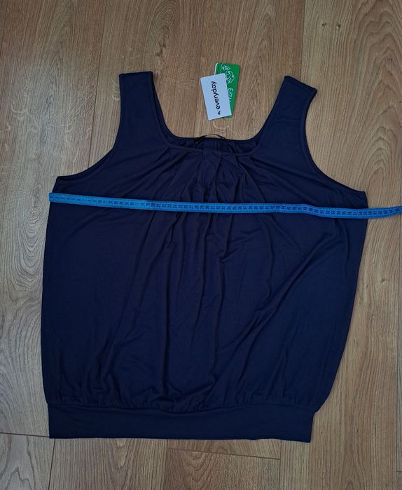 Синяя женская майка блузка футболка