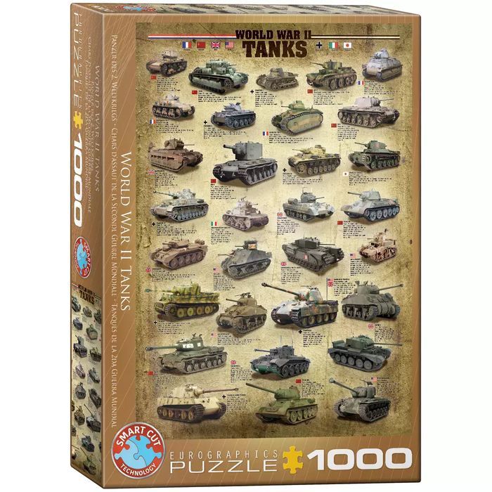 Puzzle 1000 elementów. Czołgi II wojny światowej