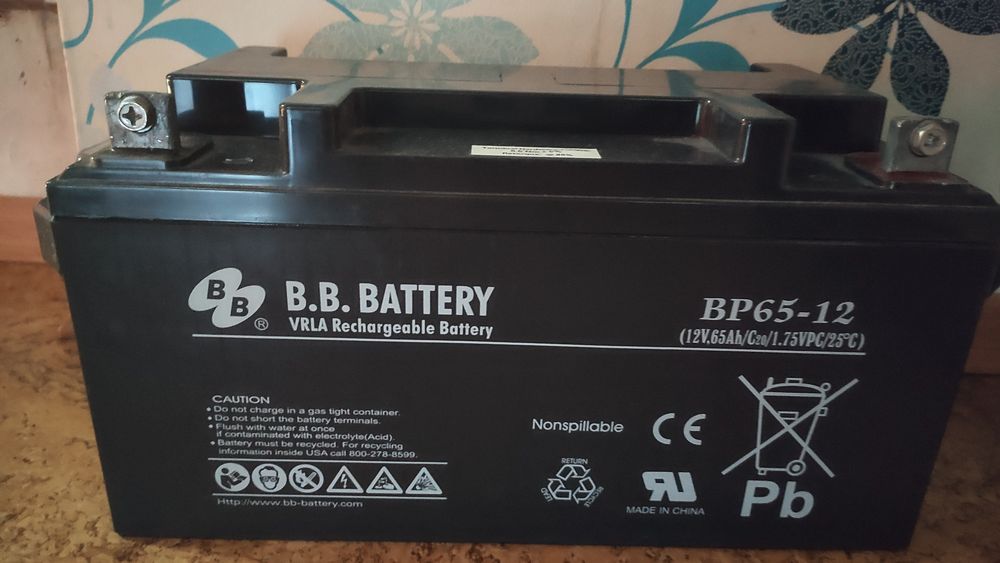 Аккумулятор BB Battery BP 65-12 12V 65Ah AGM