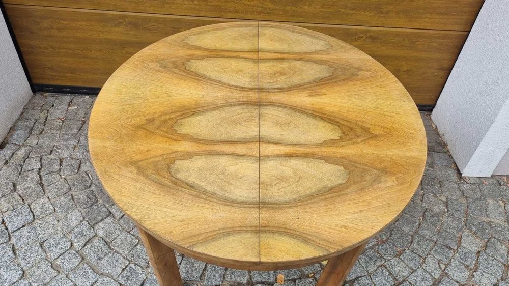 110 cm stół okrągły rozkładany Design PRL