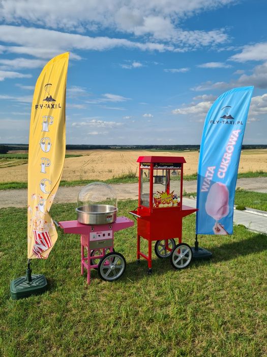 Wynajem maszyna do popcornu , popcorn , wata  cukrowa , dmuchaniec