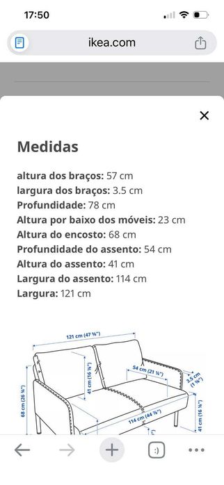 Sofá 2 Lugares ikea