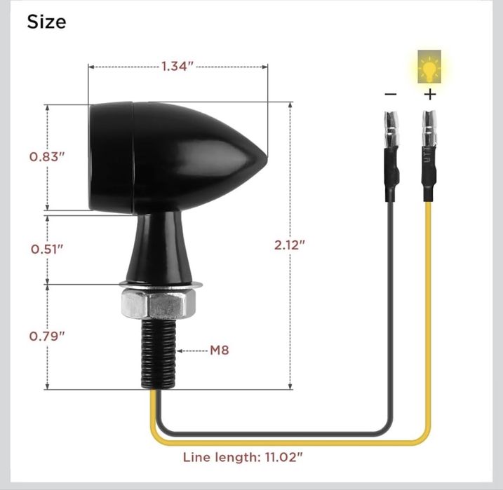 Piscas led universais 12V para mota
