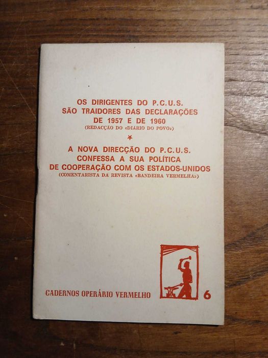 Cadernos Operário Vermelho (Preço Unitário)