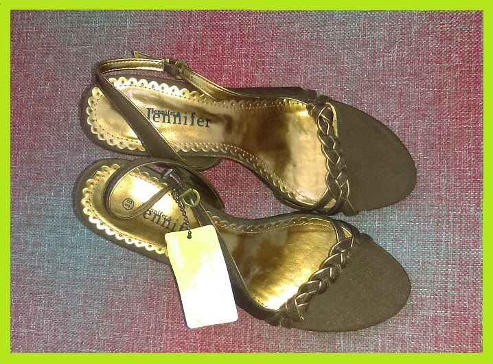 NOWE seksowne szpilki 38 JENNIFER czekoladowe złote STUDNIÓWKA