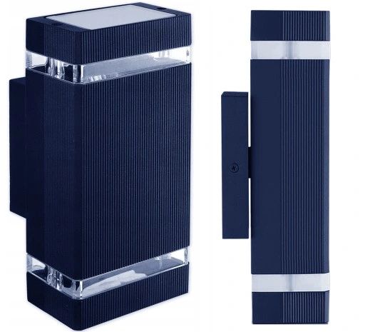 lampa elewacyjna led kinkiet ogrodowy antracyt 2xgu10 aluminium ip54