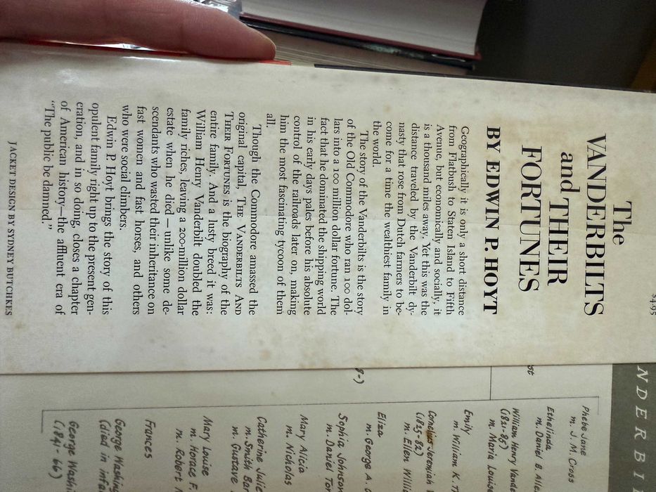 Edwin P. Hoyt – The Vanderbilts and their Fortunes