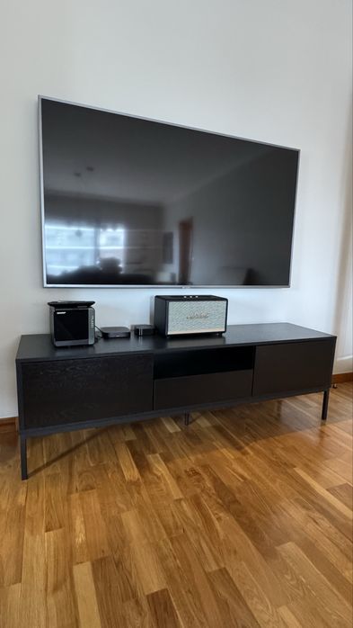 Móvel TV preto moderno – excelente estado