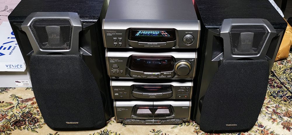 Technics SA-EH500 wieża stereo + zmieniarka pilot
