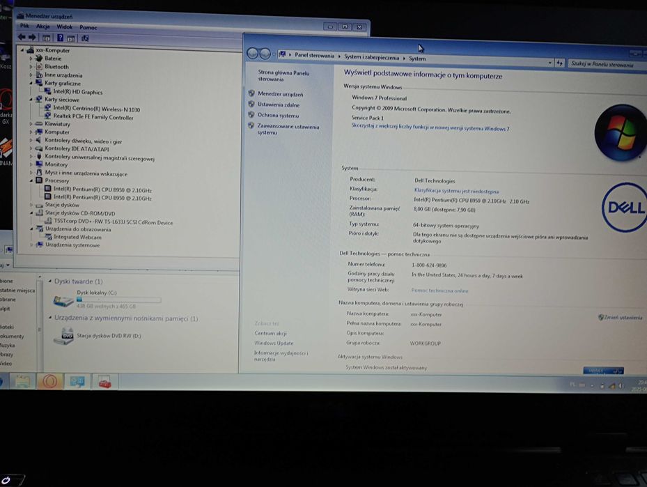 Laptop Dell Inspiron N7110 17.3"/Pentium b950 2,10ghz/ddr3 8gb/500gb