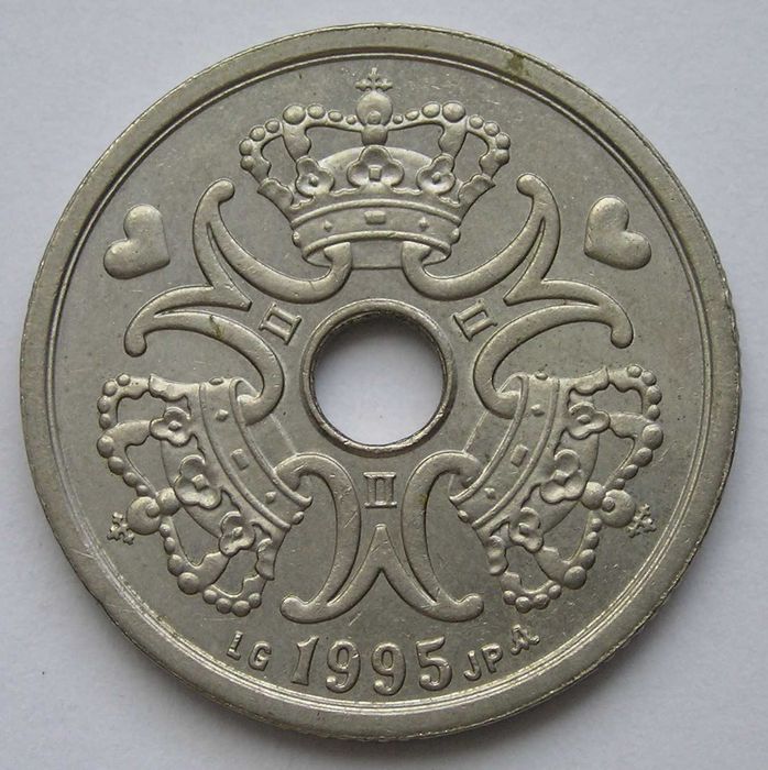 Dania 2 korony 1995 - stan 1/2