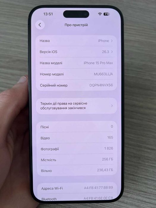 Iphone 15 Pro Max 256Gb Black Titanium