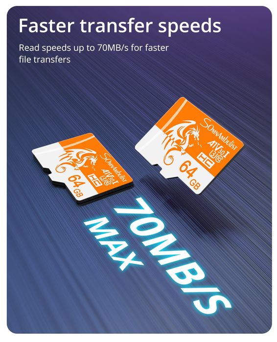 Карта памяти microSDXC 64 Гб 10 класс .