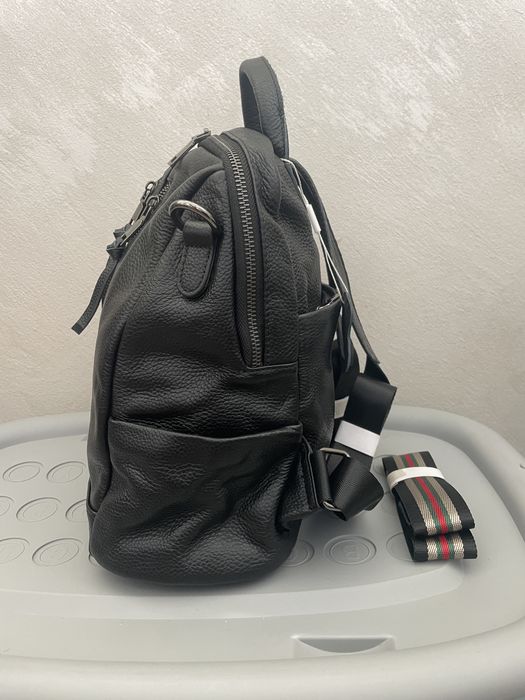 Рюкзак Шкіряний Sunshine bag black / чорний рюкзак сумка новий