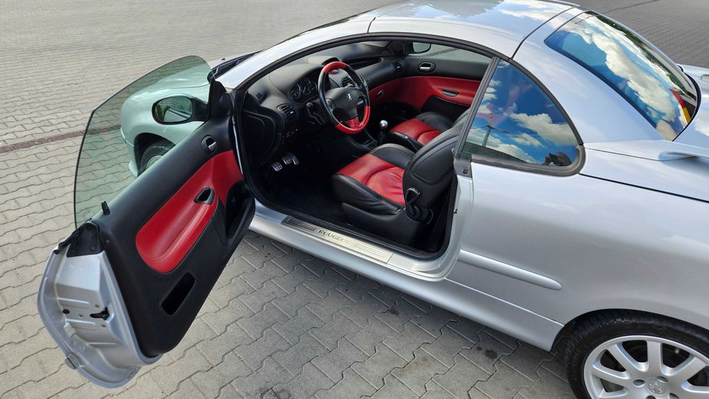 Peugeot 206cc / 2.0 benzyna 136KM / Czerwono-Czarne skóry / Edycja limitowana / SUPER STAN!