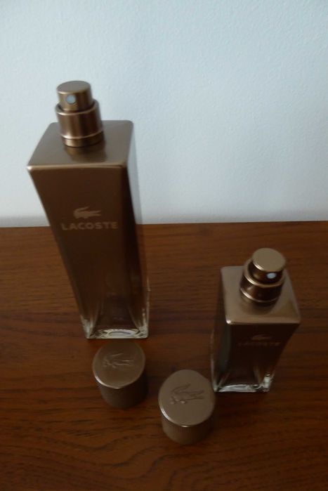 Puste flakony po LACOSTE Pour Femme Intense EDP 90 oraz 30 ml UNIKATY
