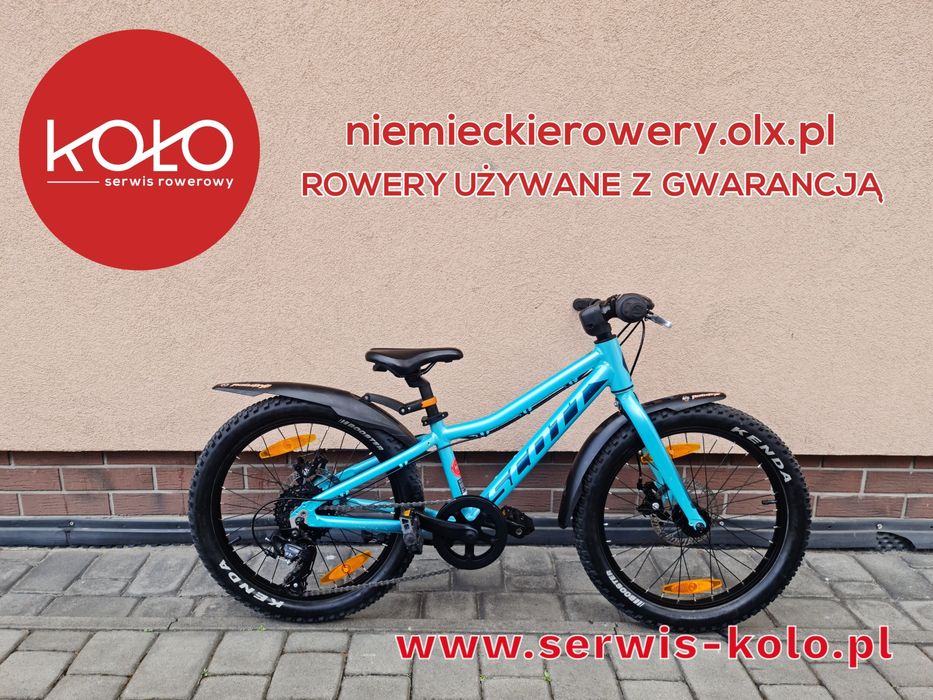 Rower dziecięcy SCOTT koła 20 SHIMANO aluminium rabat okazja POLECAM FV 23 % jak nowy po serwisie