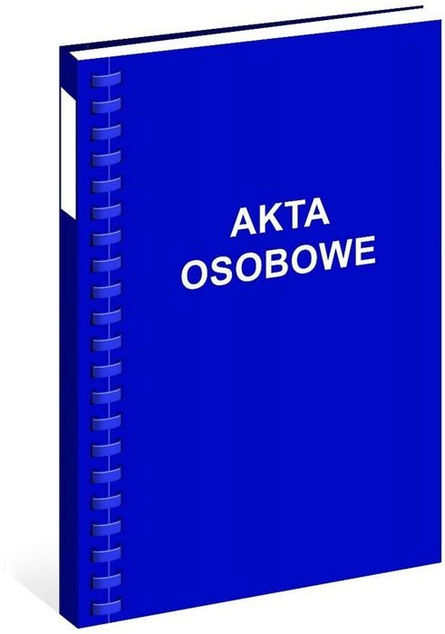 Teczka akt osobowych A4 bigowana niebieska (10szt) INTERDRUK folia,